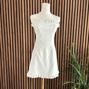 Strapless white dress